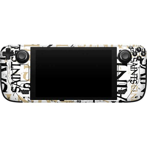 NFL New Orleans Saints - Blast Steam Deck Handheld Gaming Computer Skin